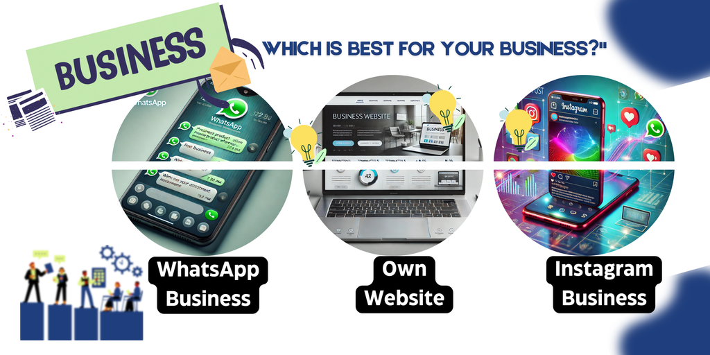 Choosing between a website, WhatsApp, or Instagram for your business depends on your business type, goals, and target audience. - Cover Image